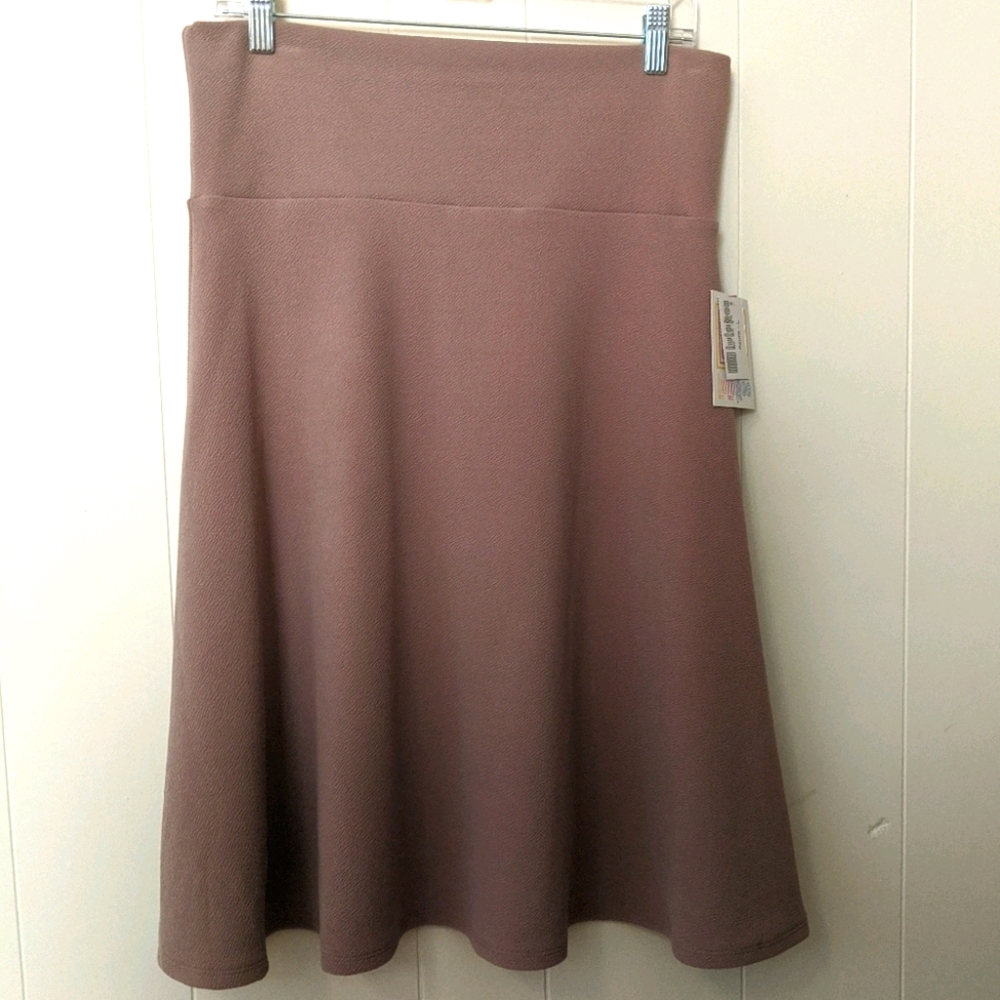 NWT LuLaRoe Tan A-Line Azure Skirt